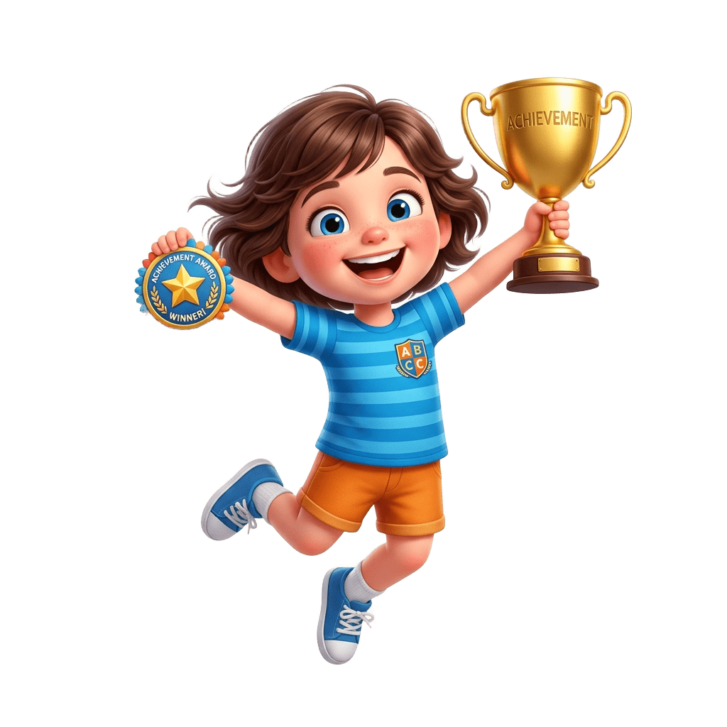Happy child ready for the future